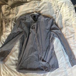 Blue/White Checkered Button Up